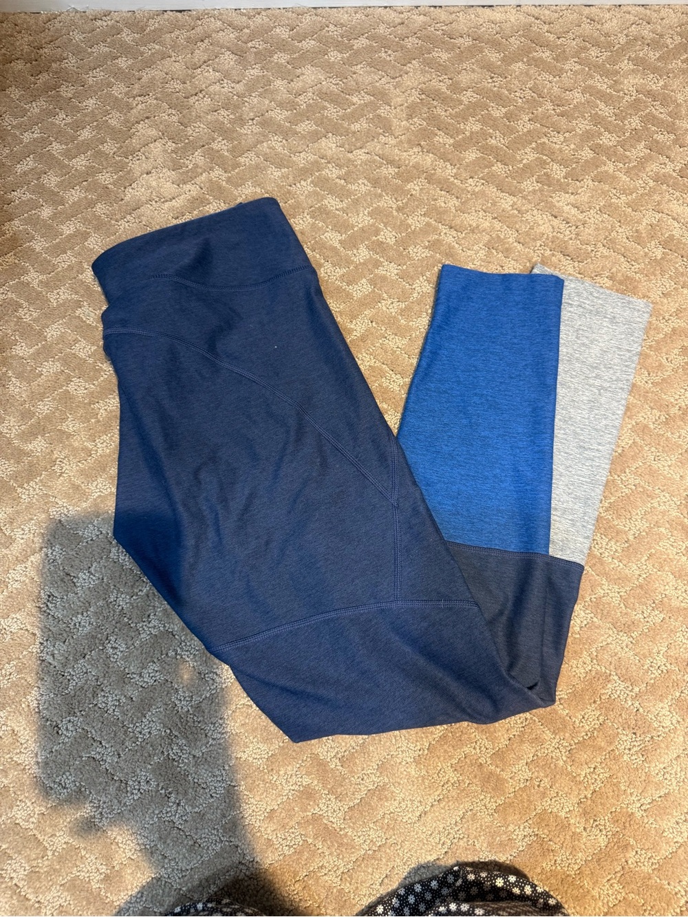 Outdoor Voices Colorblock Leggings - Navy, Royal Blue & Gray